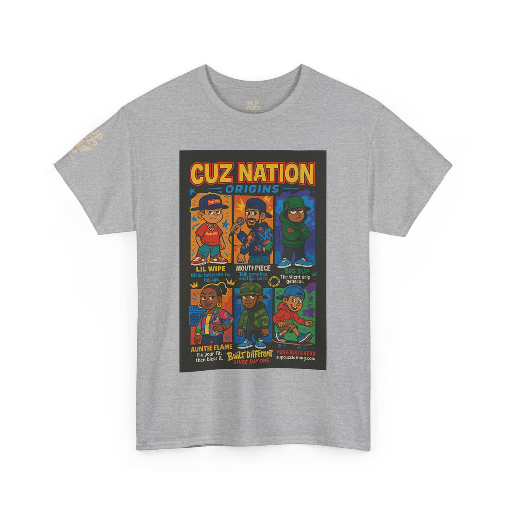 Cuz Nation Origins -  Unisex Heavy Cotton Tee