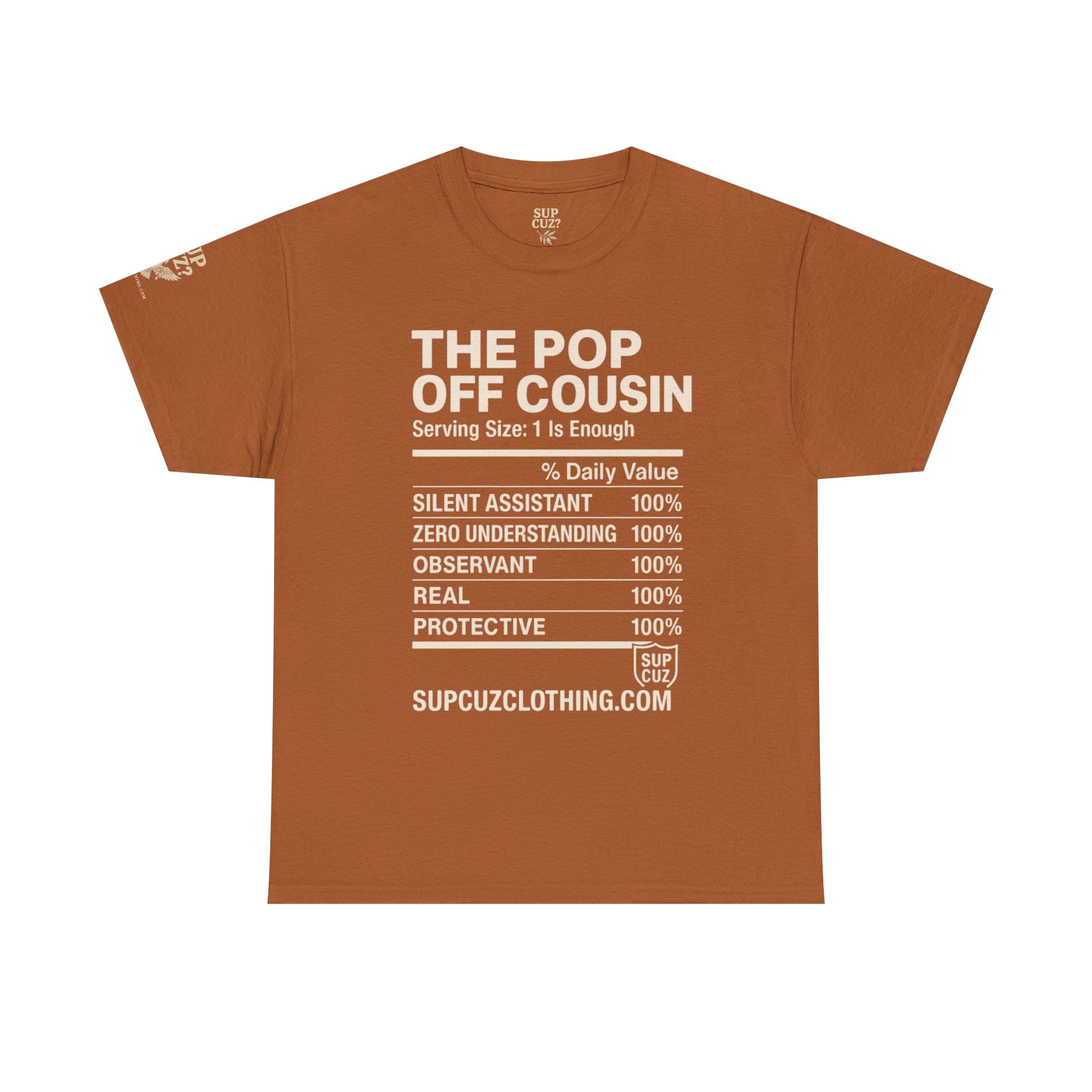 The Pop Off Cousin - Unisex Heavy Cotton Tee (Multiple Colors)