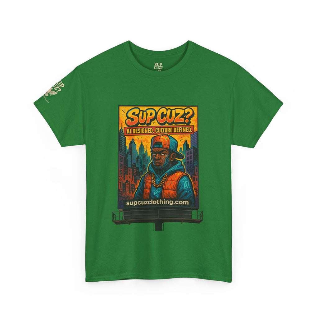 Sup Cuz? Billboard -  Unisex Heavy Cotton Tee