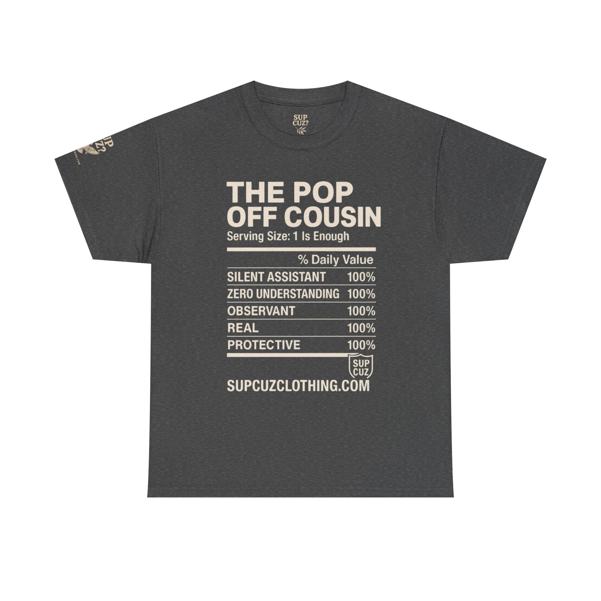 The Pop Off Cousin - Unisex Heavy Cotton Tee (Multiple Colors)