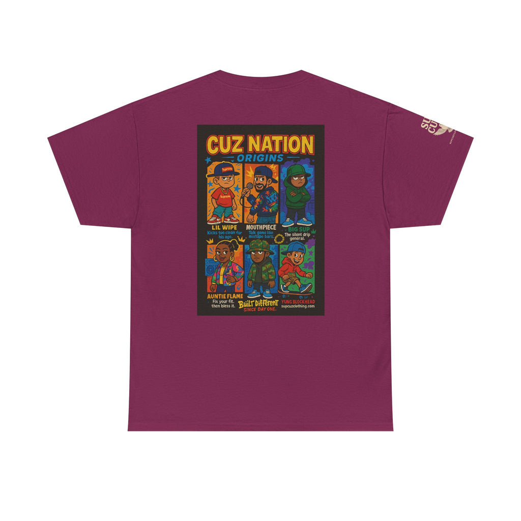 Cuz Nation Origins -  Unisex Heavy Cotton Tee