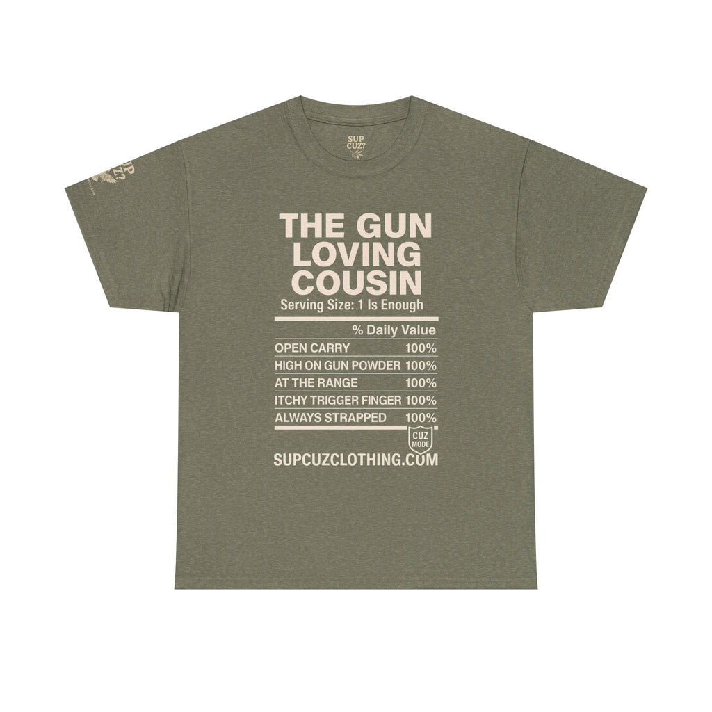 The Gun Loving Cousin - Unisex Heavy Cotton Tee (Multiple Colors)