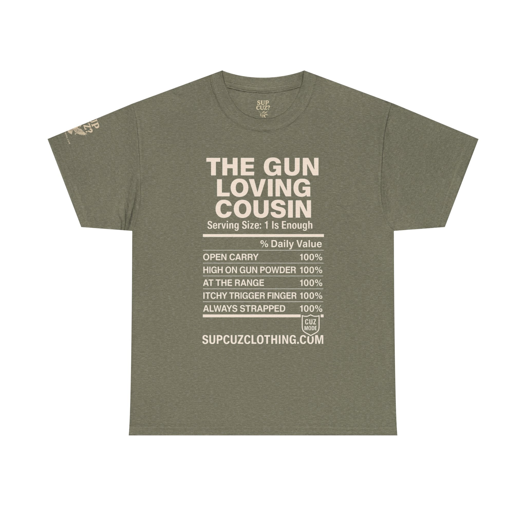 The Gun Loving Cousin - Unisex Heavy Cotton Tee (Multiple Colors)