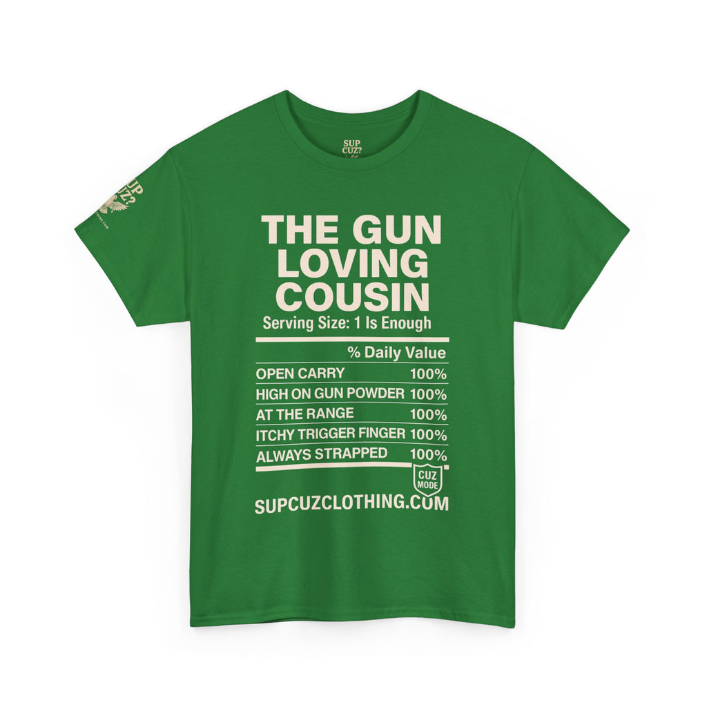 The Gun Loving Cousin - Unisex Heavy Cotton Tee (Multiple Colors)