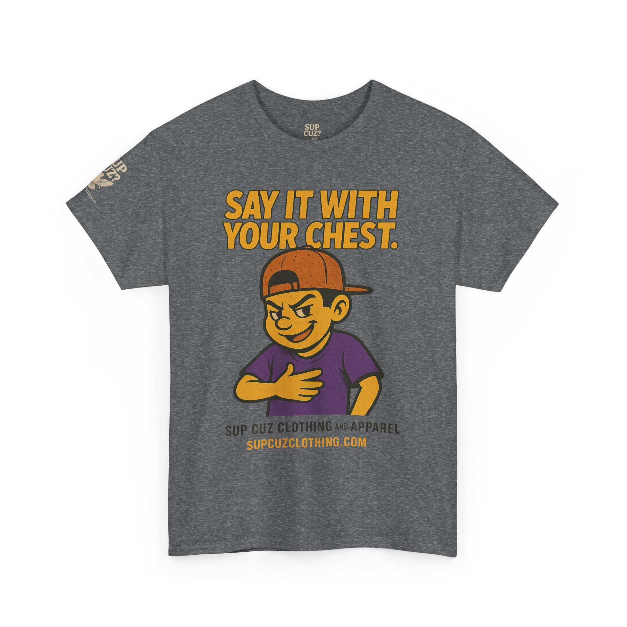 Origins Shirt - Say It With Your Chest! - (No Background) Unisex Heavy Cotton Tee