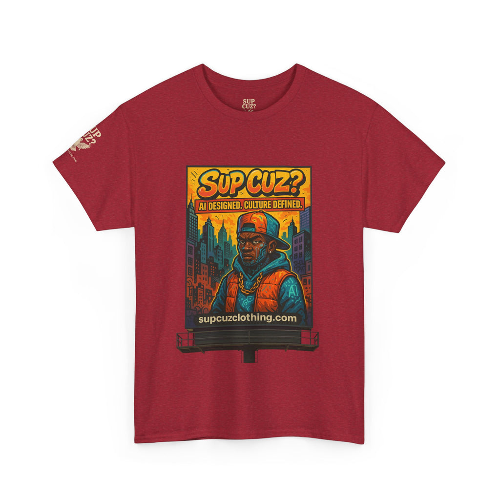 Sup Cuz? Billboard -  Unisex Heavy Cotton Tee