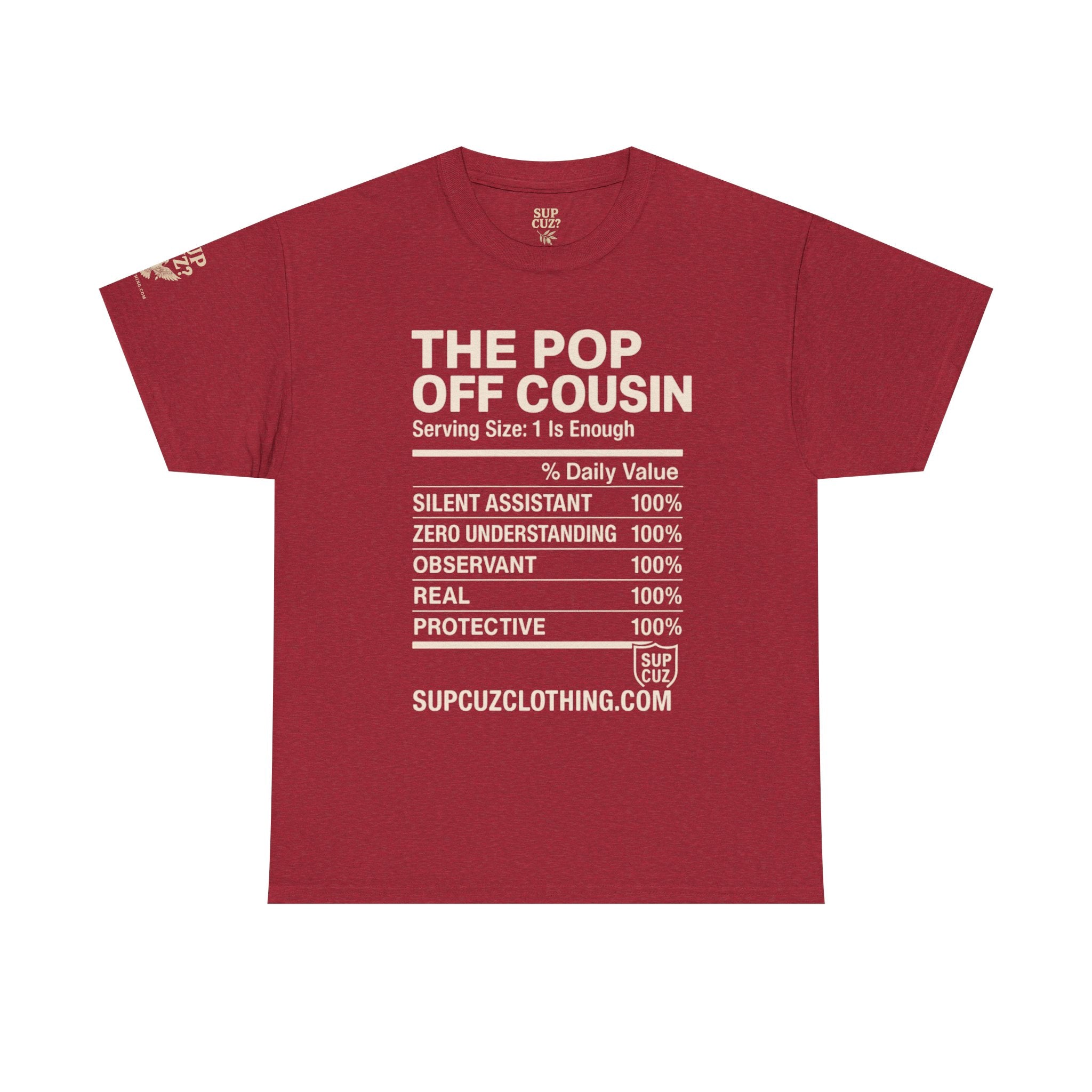 The Pop Off Cousin - Unisex Heavy Cotton Tee (Multiple Colors)
