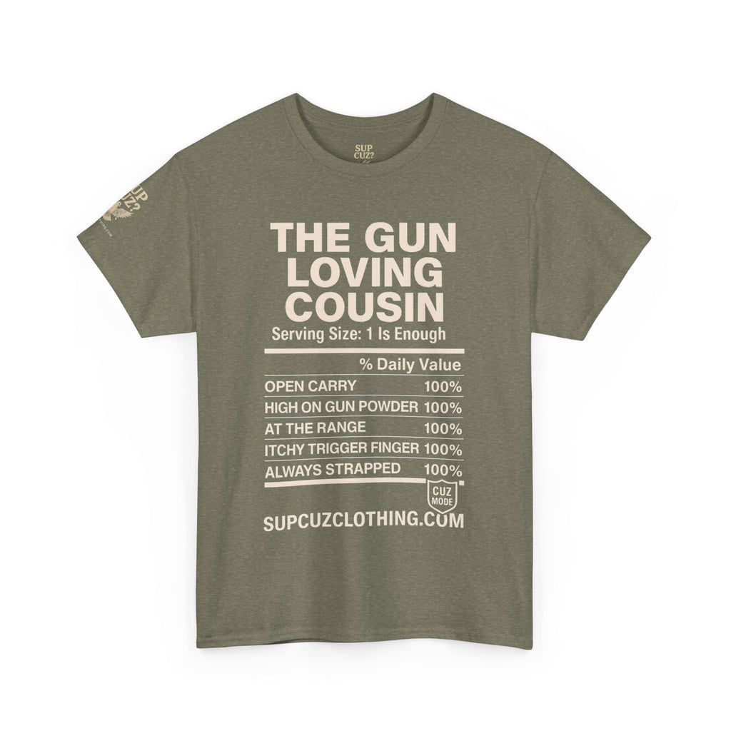 The Gun Loving Cousin - Unisex Heavy Cotton Tee (Multiple Colors)