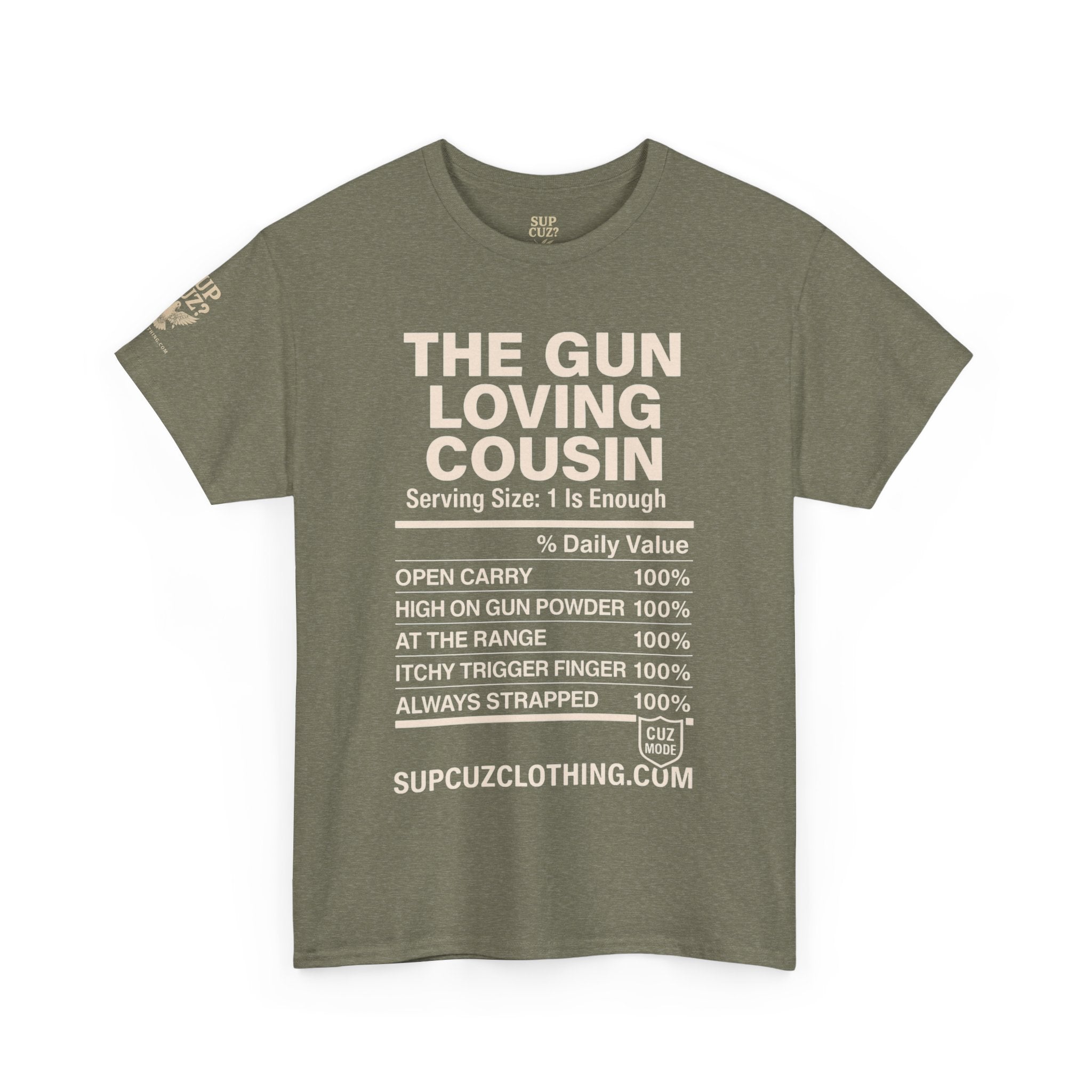 The Gun Loving Cousin - Unisex Heavy Cotton Tee (Multiple Colors)