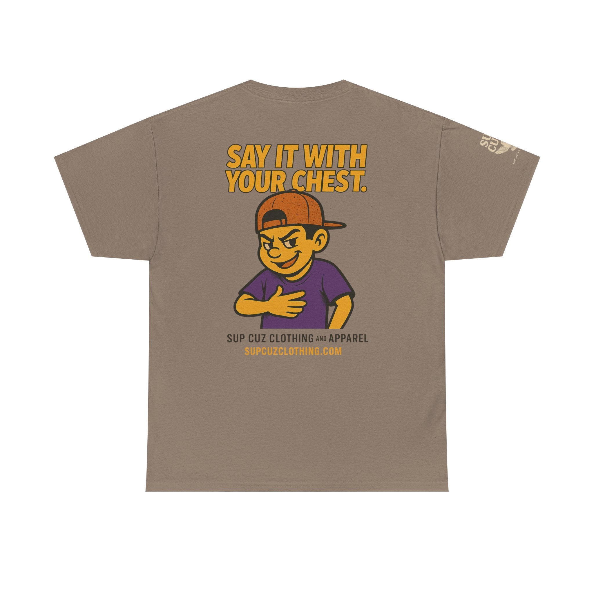 Origins Shirt - Say It With Your Chest! - (No Background) Unisex Heavy Cotton Tee