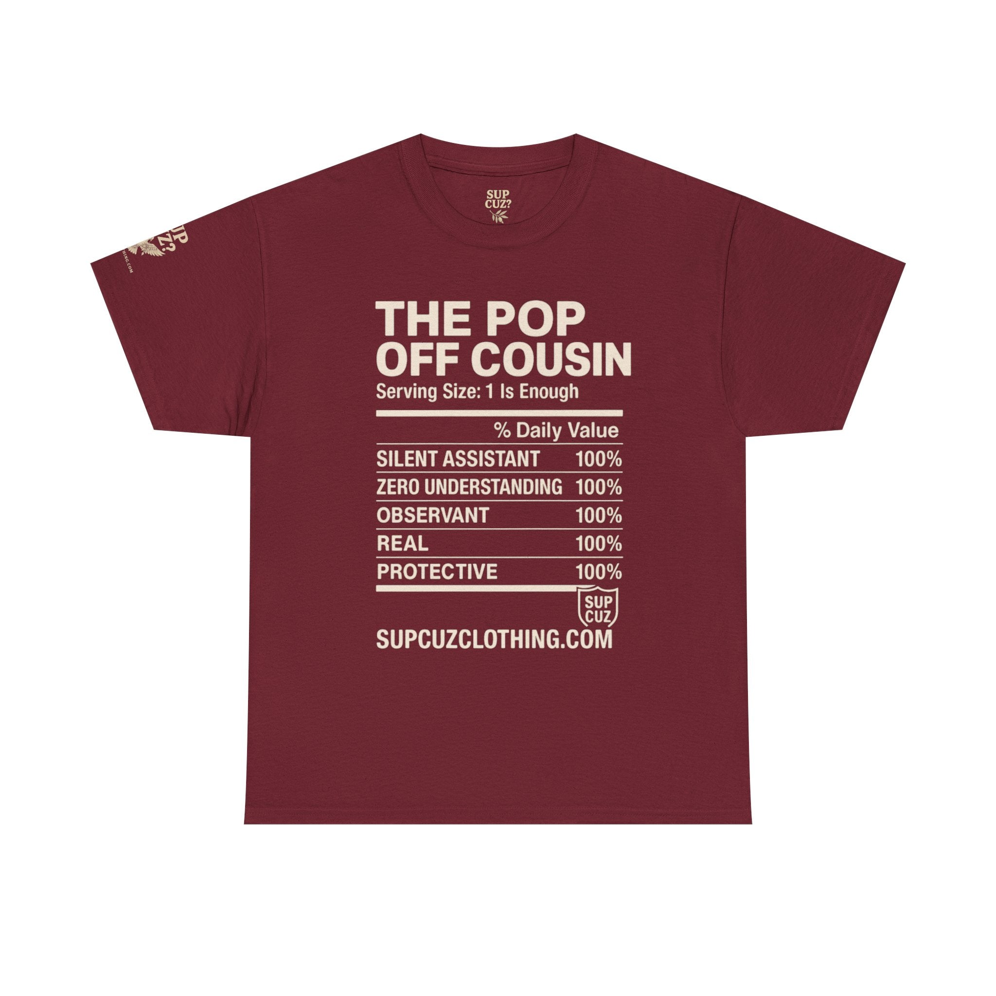 The Pop Off Cousin - Unisex Heavy Cotton Tee (Multiple Colors)