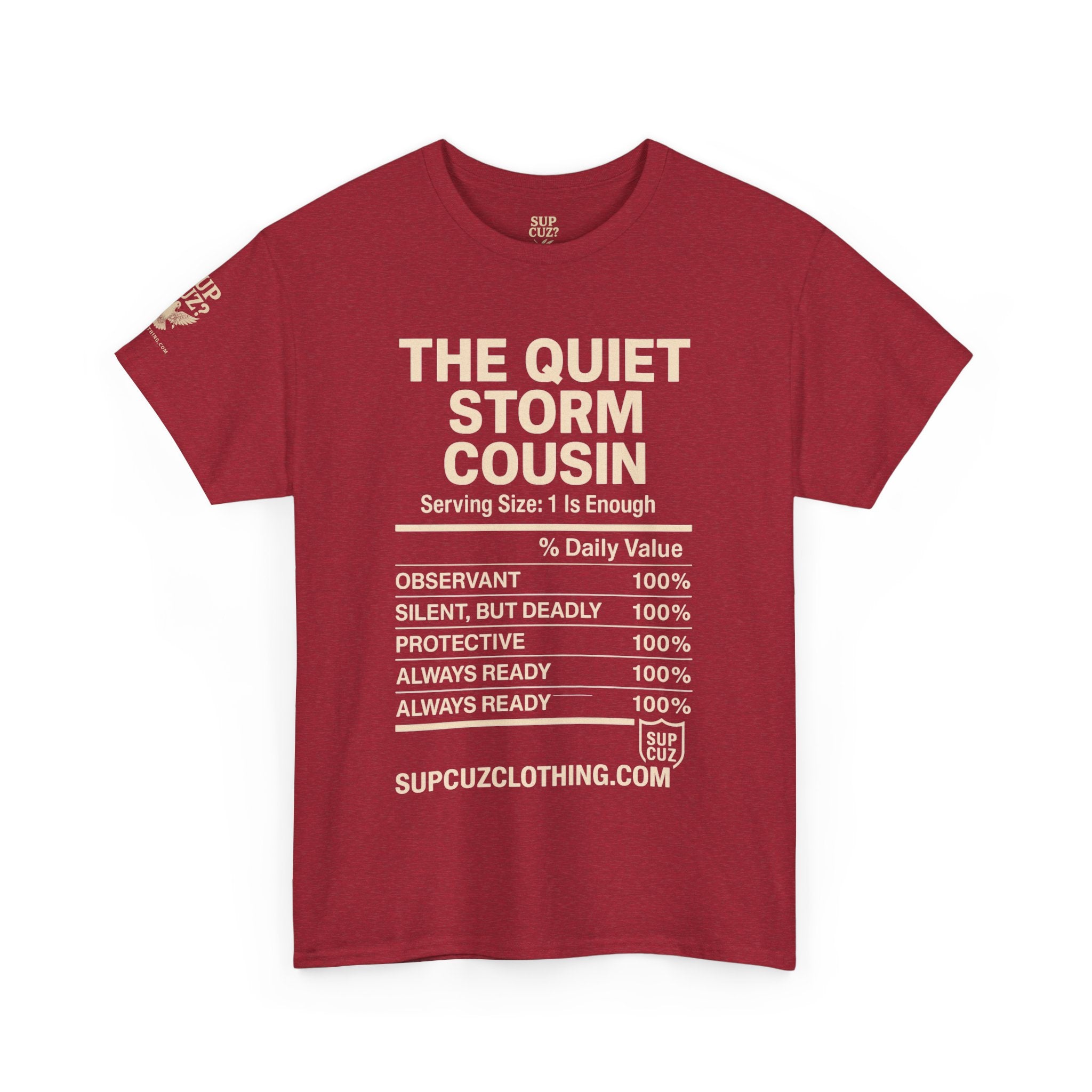 The Quiet Storm Cousin - Unisex Heavy Cotton Tee (Multiple Colors)