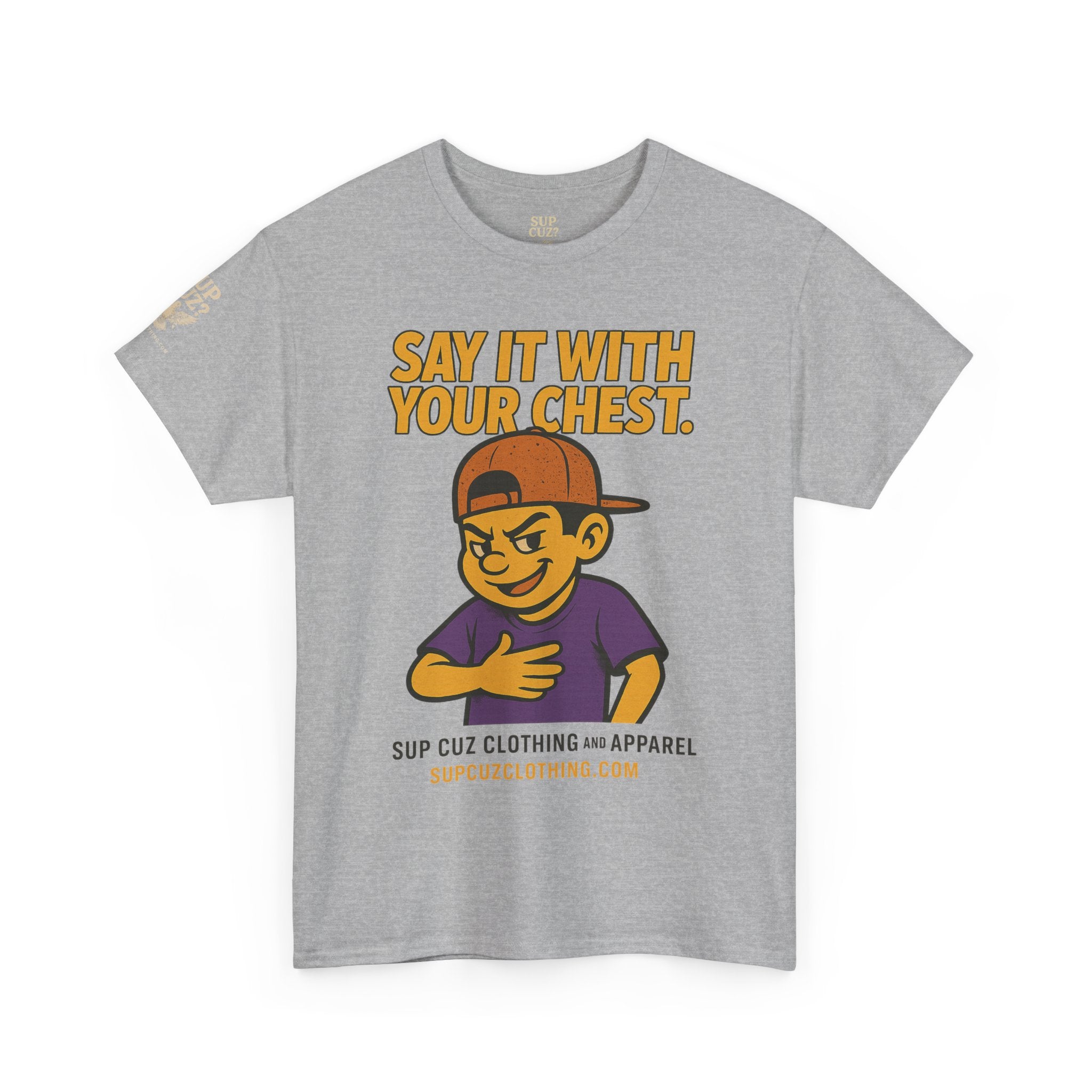 Origins Shirt - Say It With Your Chest! - (No Background) Unisex Heavy Cotton Tee