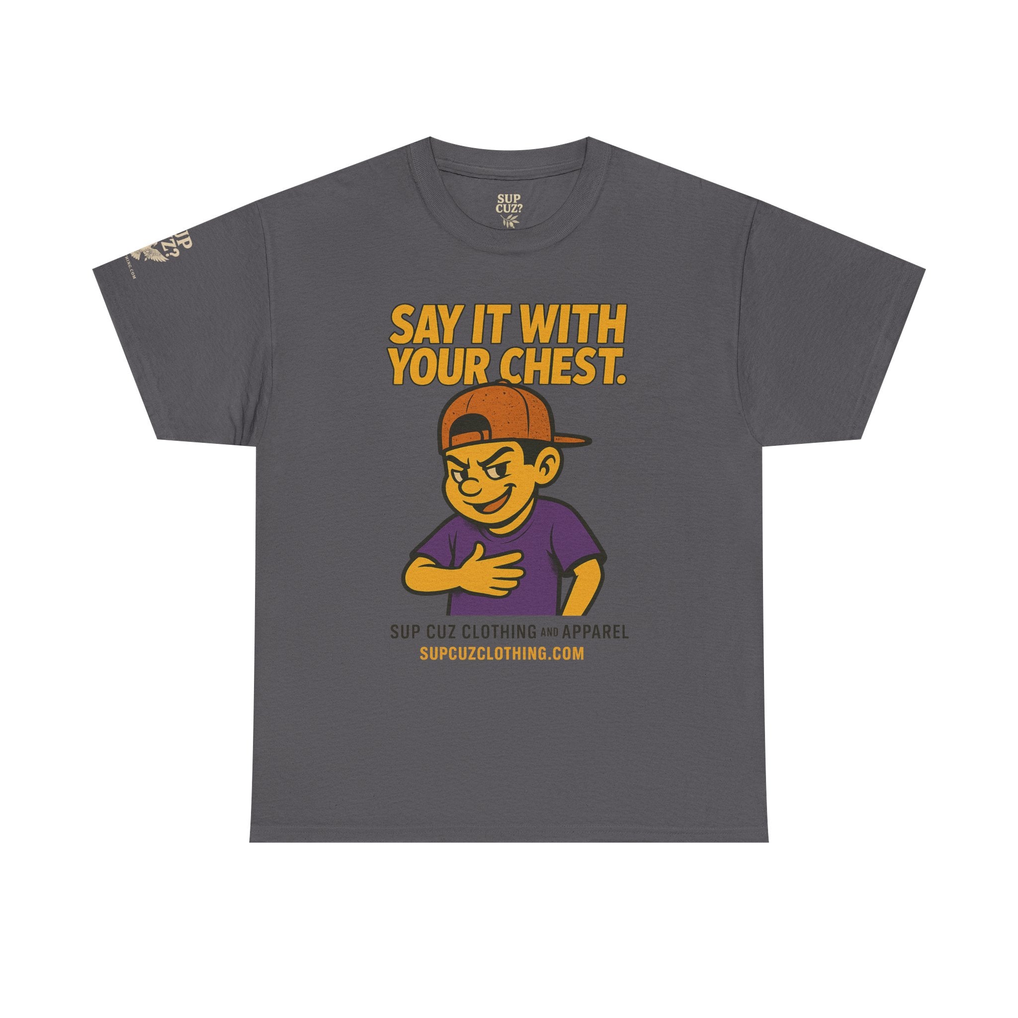 Origins Shirt - Say It With Your Chest! - (No Background) Unisex Heavy Cotton Tee