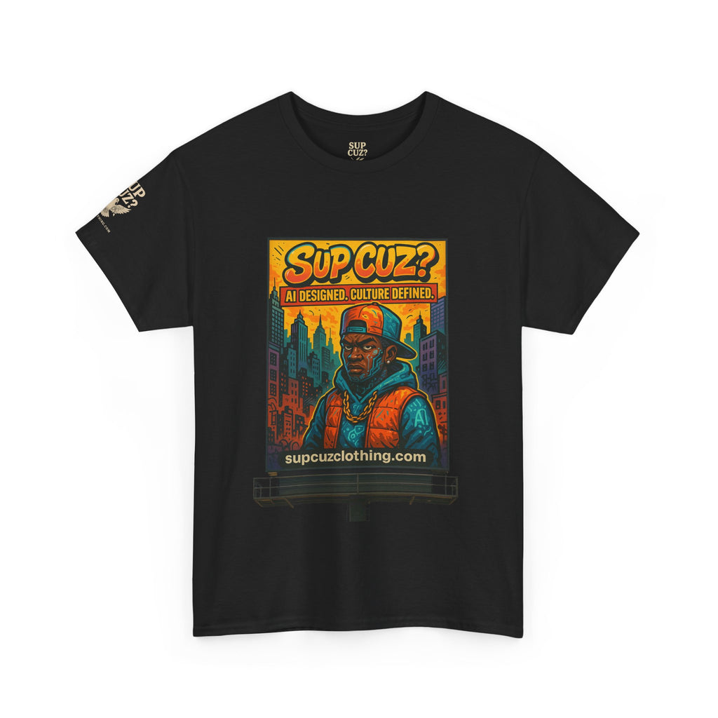 Sup Cuz? Billboard -  Unisex Heavy Cotton Tee