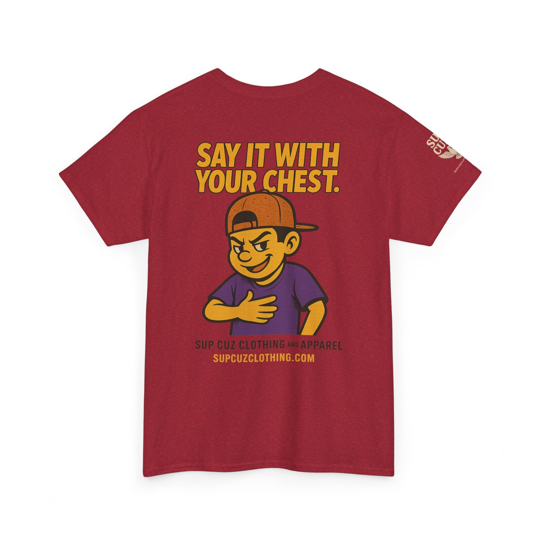 Origins Shirt - Say It With Your Chest! - (No Background) Unisex Heavy Cotton Tee