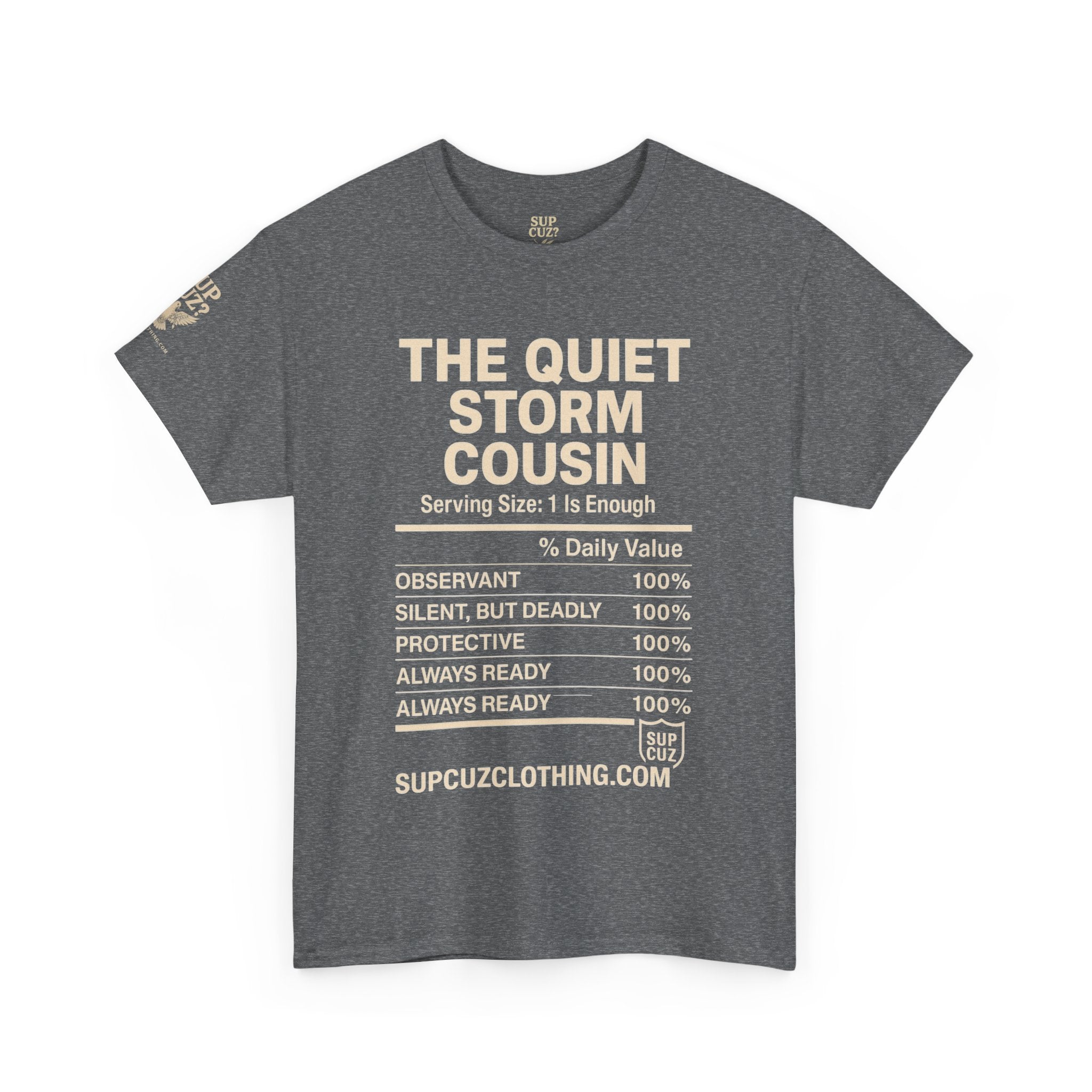 The Quiet Storm Cousin - Unisex Heavy Cotton Tee (Multiple Colors)