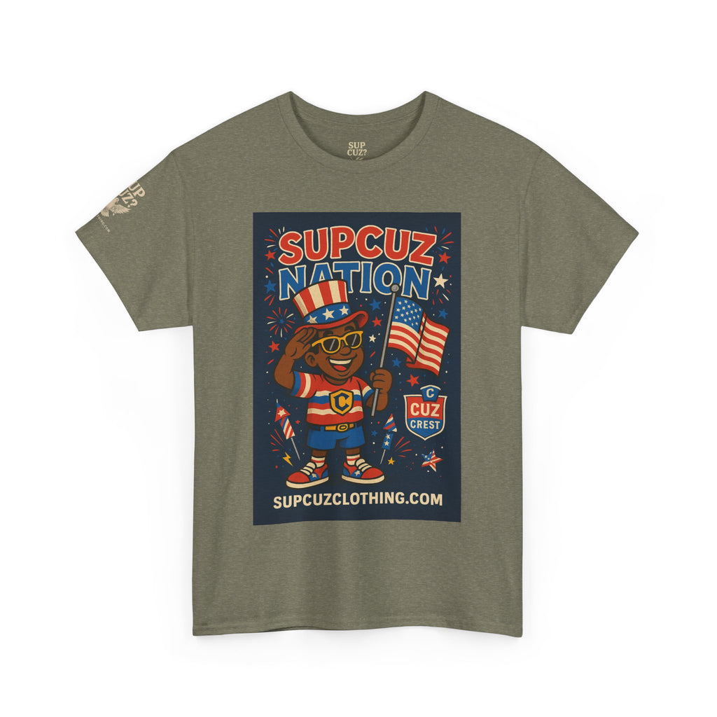 4th of July Launch Tee 2/6 - Unisex Heavy Cotton Tee