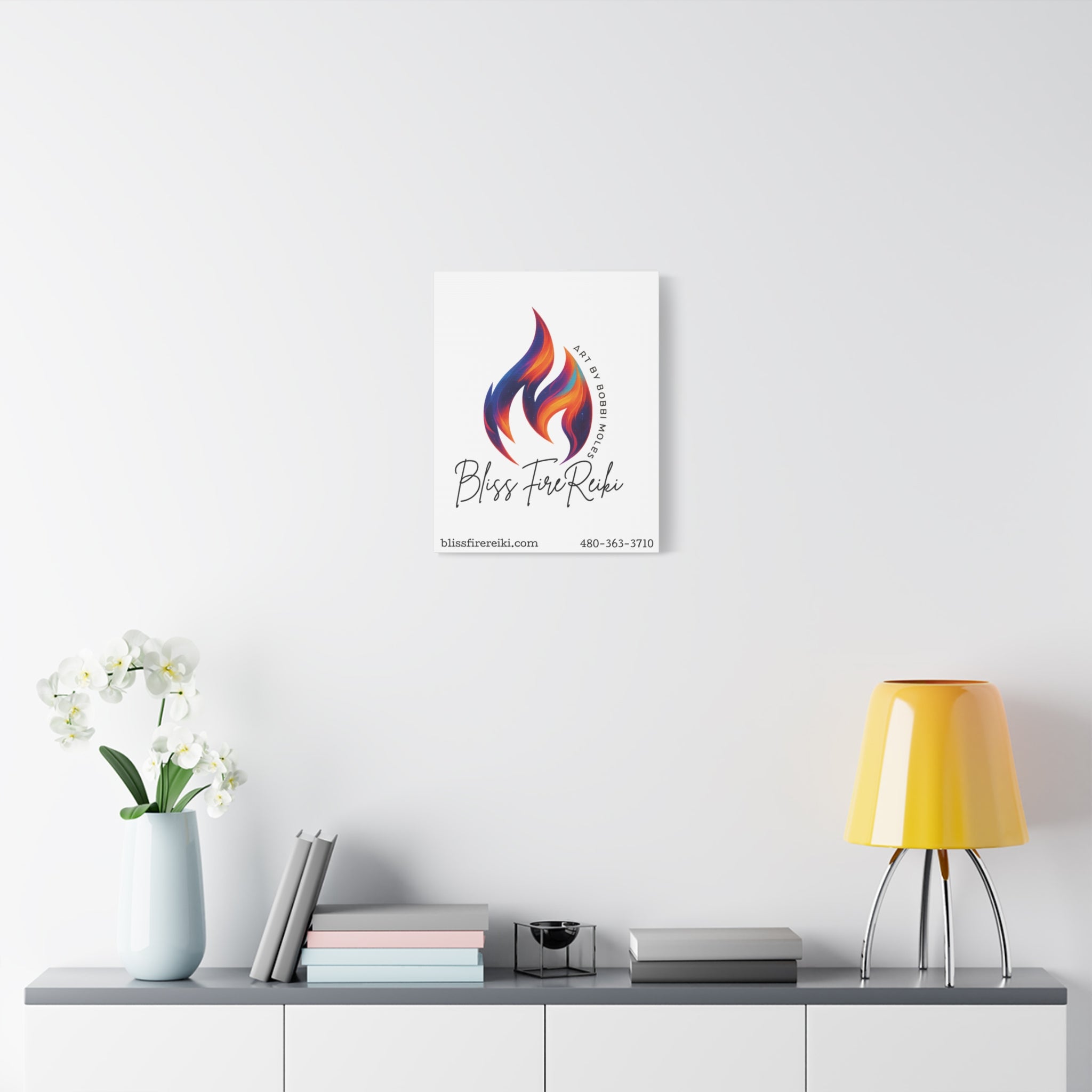 Colorful Flame Canvas Art, Fire Reiki Wall Decor, Meditation Space Decor, Vibrant Spiritual Gift, Home Decor, Unique Artwork