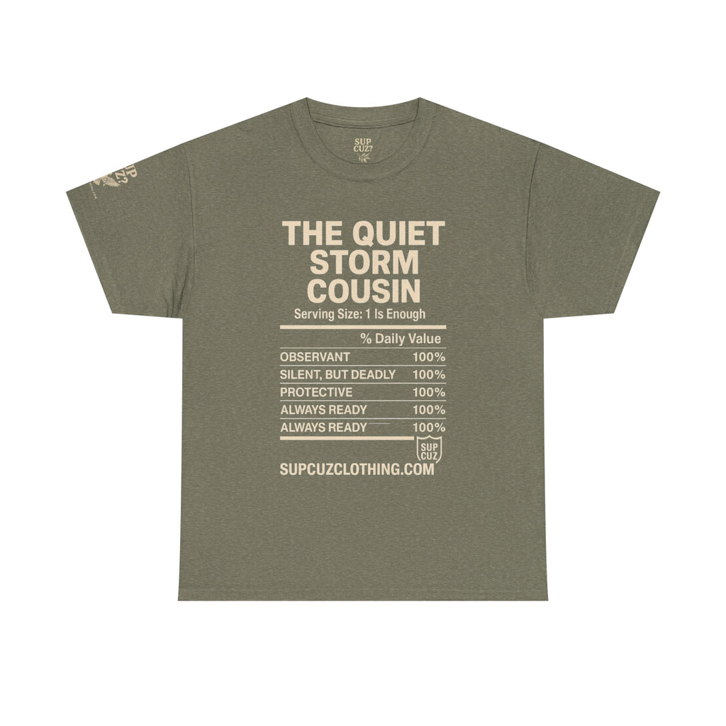 The Quiet Storm Cousin - Unisex Heavy Cotton Tee (Multiple Colors)