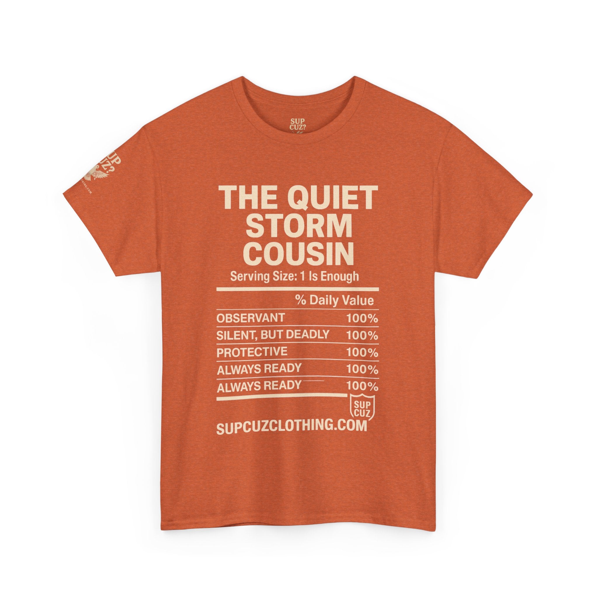 The Quiet Storm Cousin - Unisex Heavy Cotton Tee (Multiple Colors)