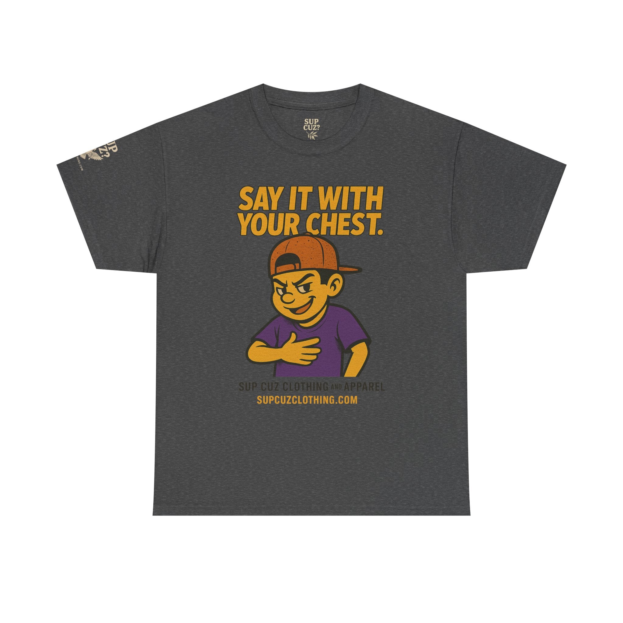 Origins Shirt - Say It With Your Chest! - (No Background) Unisex Heavy Cotton Tee