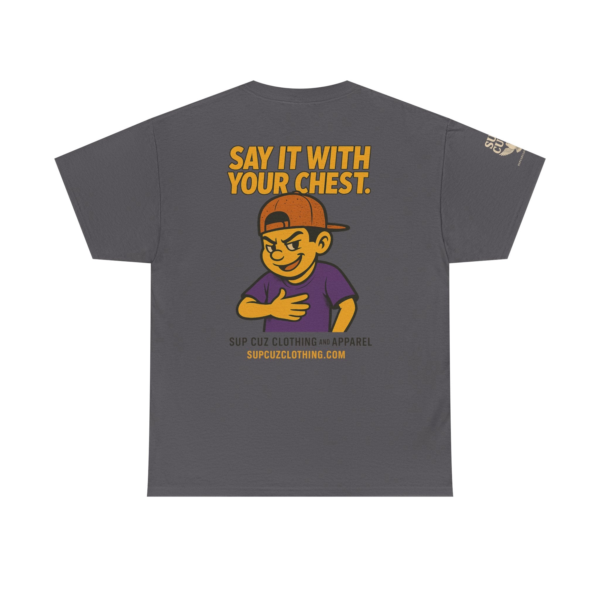 Origins Shirt - Say It With Your Chest! - (No Background) Unisex Heavy Cotton Tee