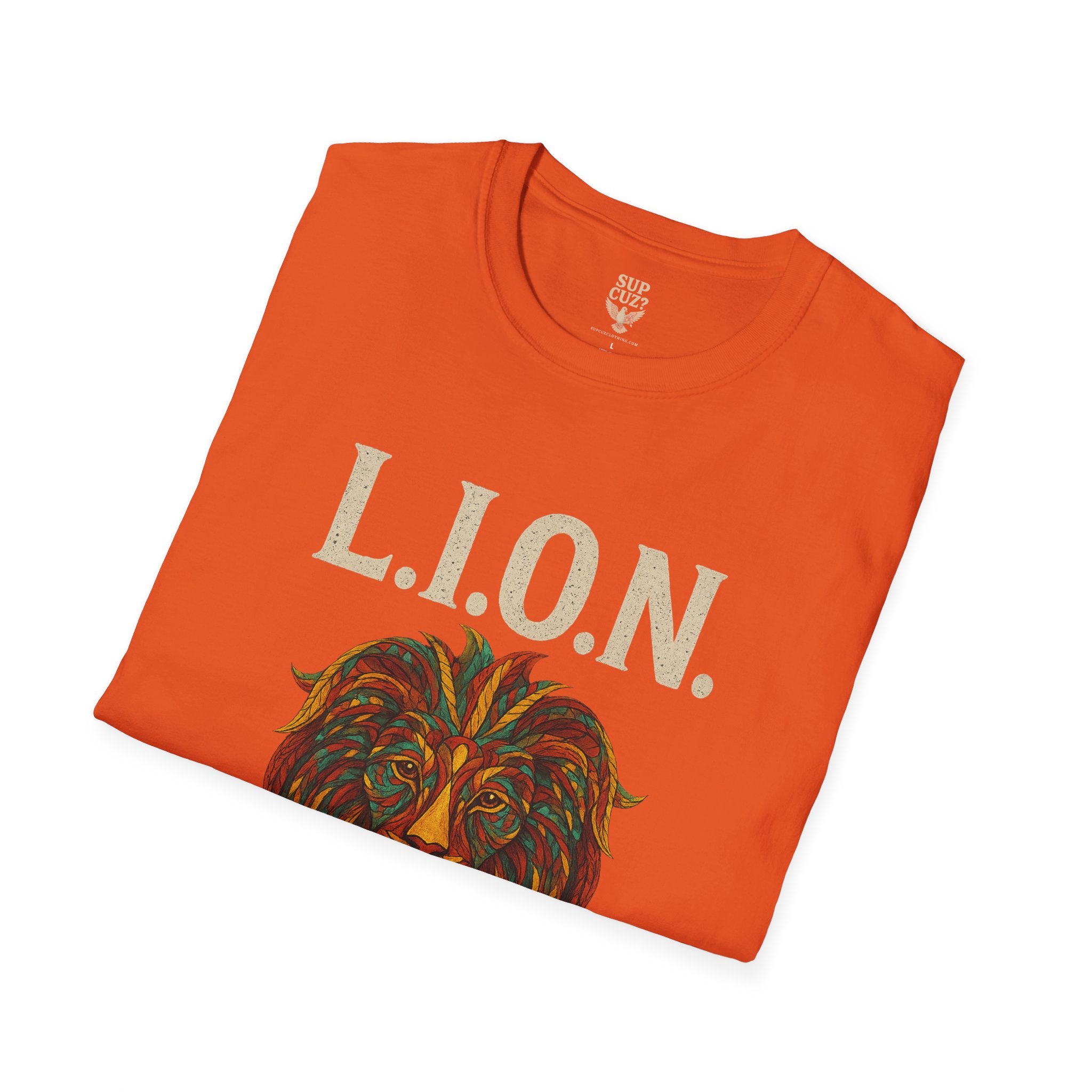 Vibrant Lion Love Unisex T-Shirt, Inspirational Nature Tee, Animal Lover Gift, Eco-Friendly Wear, Summer Festival Fashion