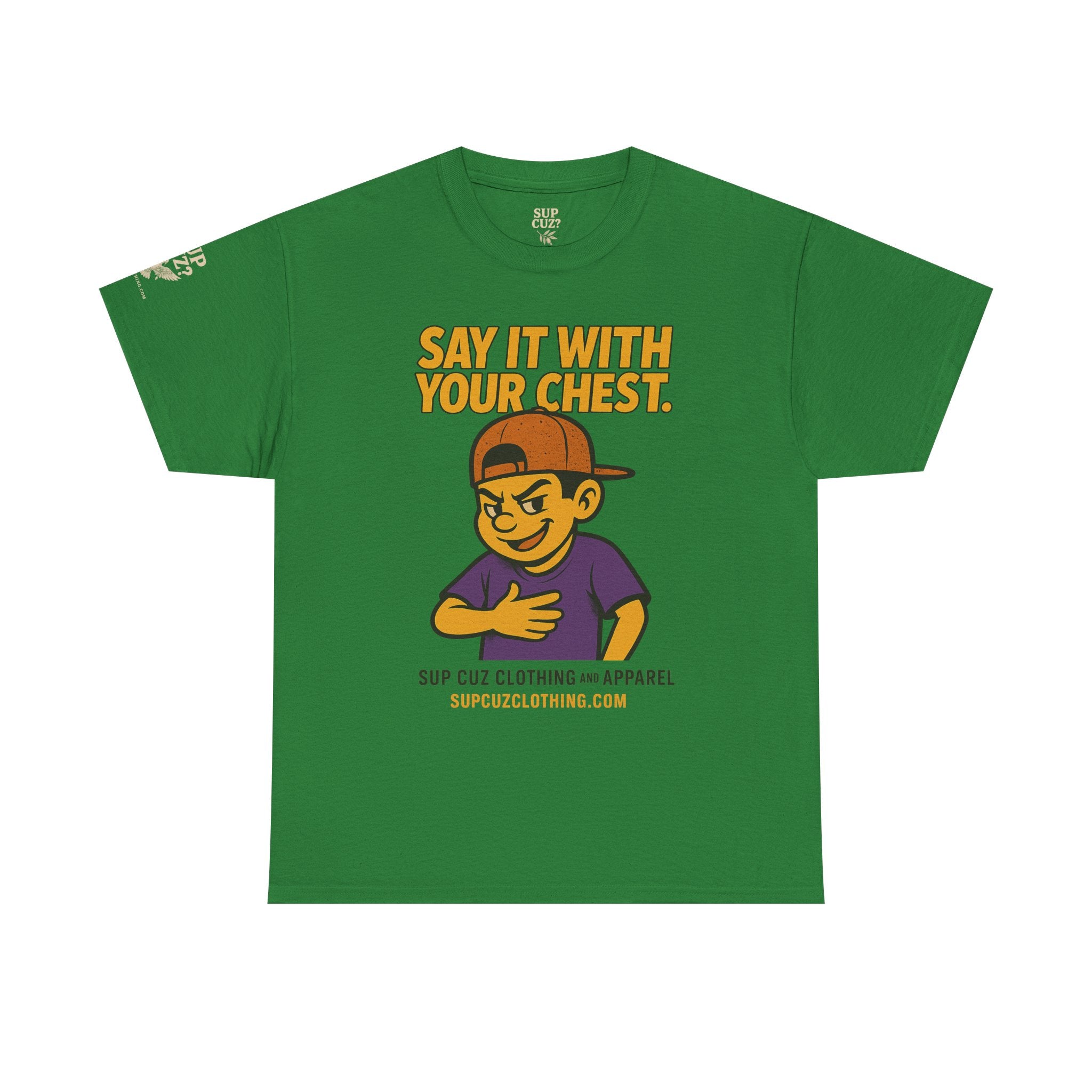 Origins Shirt - Say It With Your Chest! - (No Background) Unisex Heavy Cotton Tee