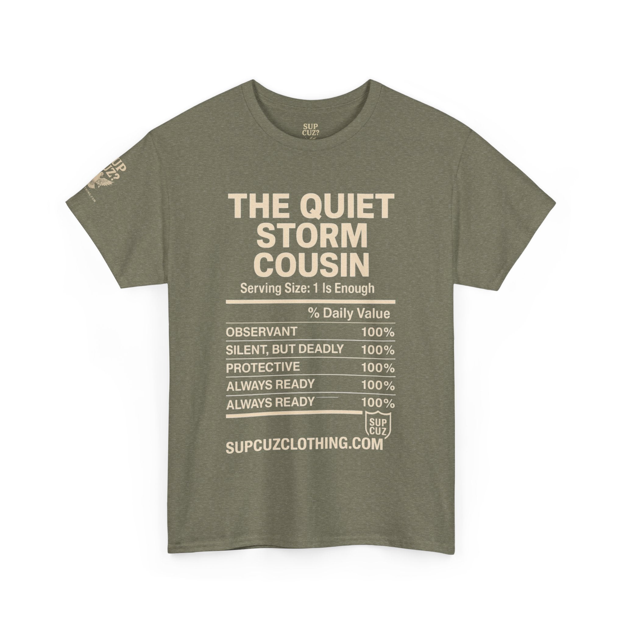 The Quiet Storm Cousin - Unisex Heavy Cotton Tee (Multiple Colors)