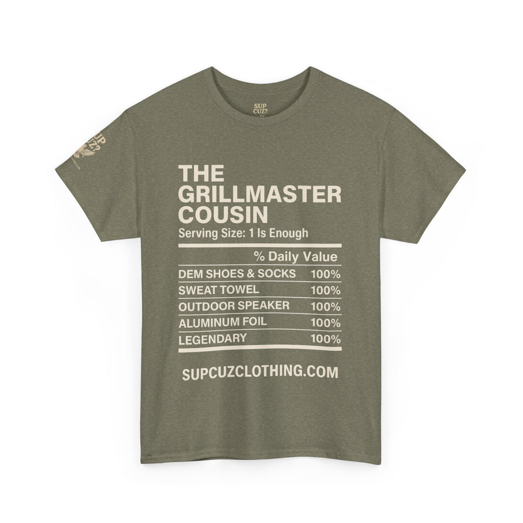 The Grillmaster Cousin - Unisex Heavy Cotton Tee (Multiple Colors)