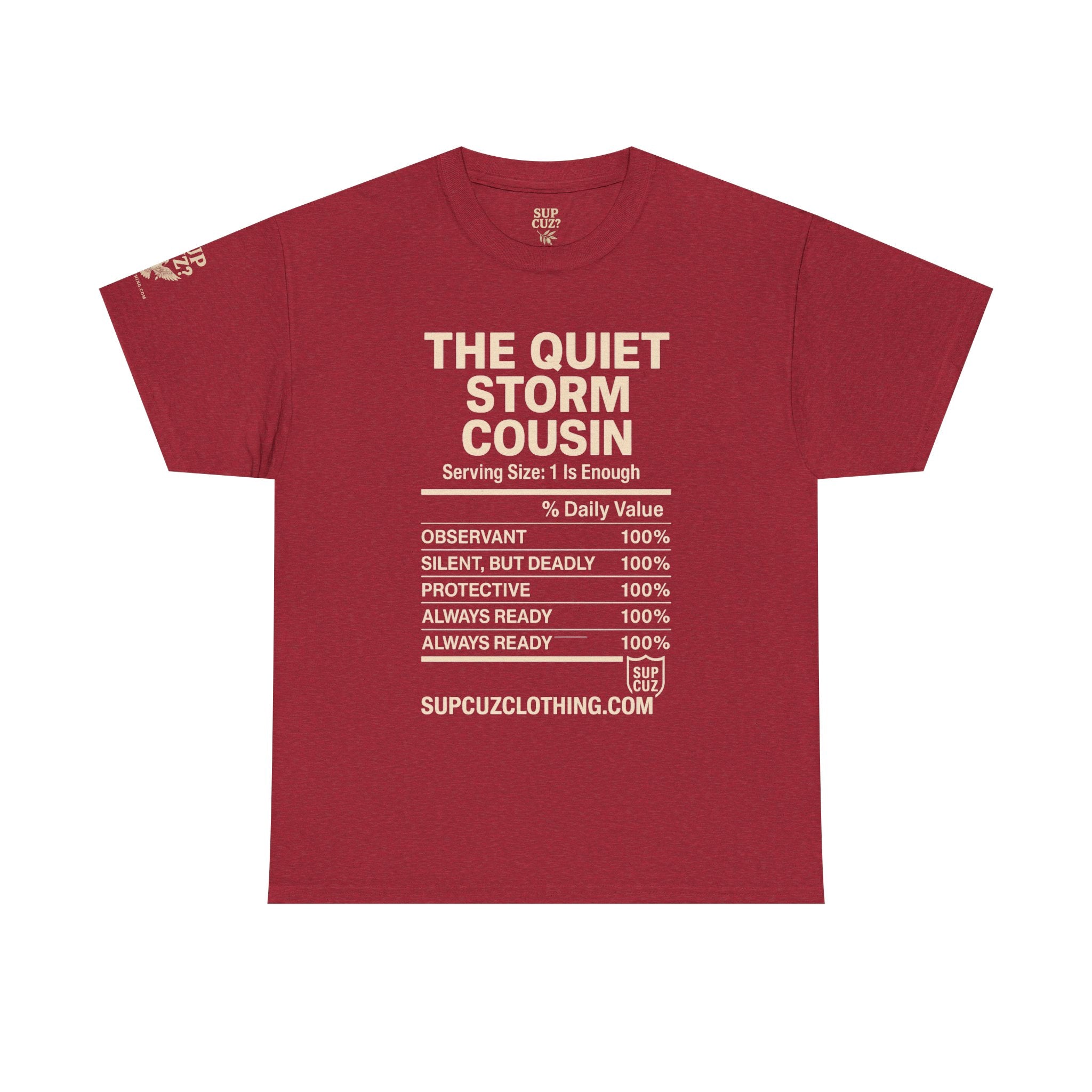 The Quiet Storm Cousin - Unisex Heavy Cotton Tee (Multiple Colors)