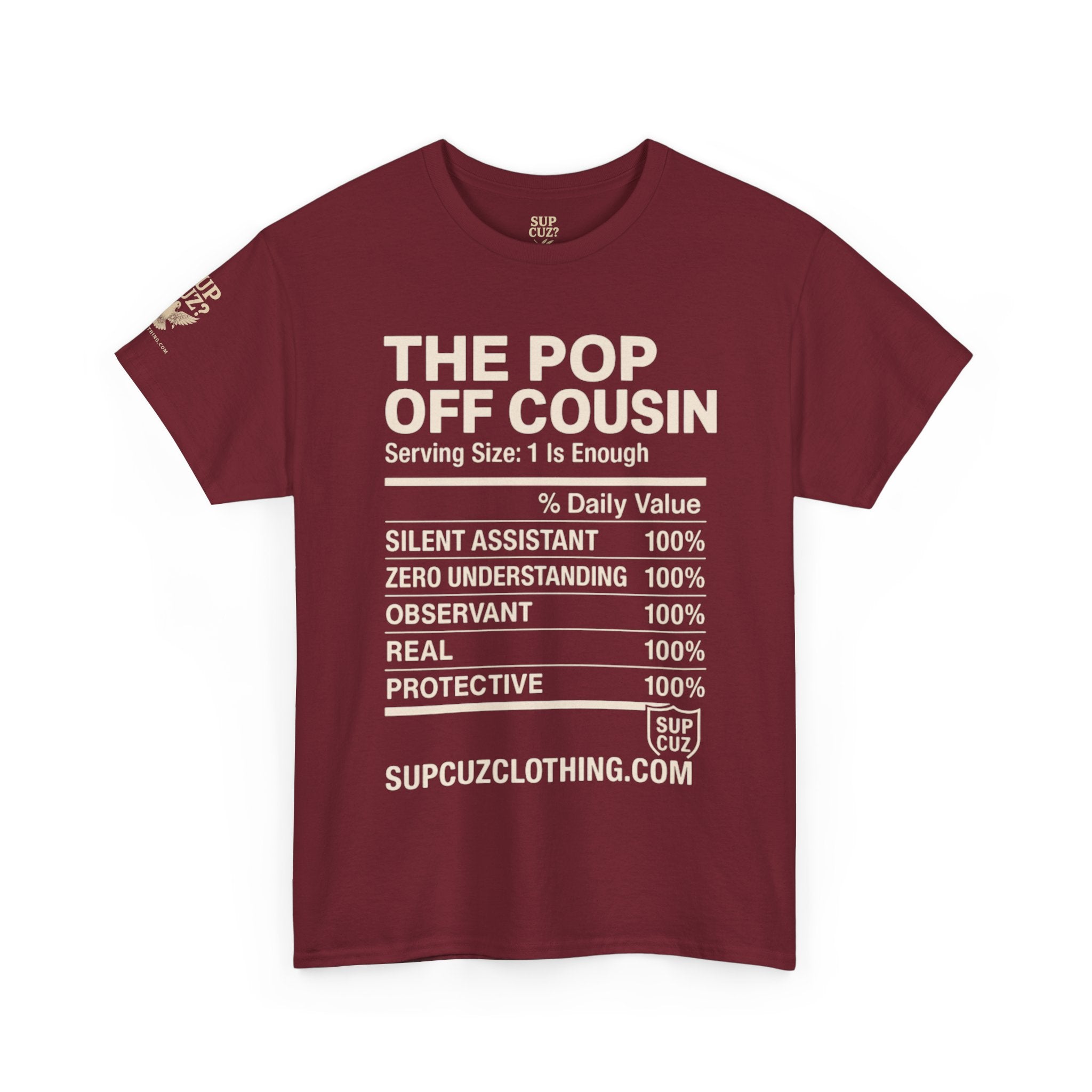 The Pop Off Cousin - Unisex Heavy Cotton Tee (Multiple Colors)