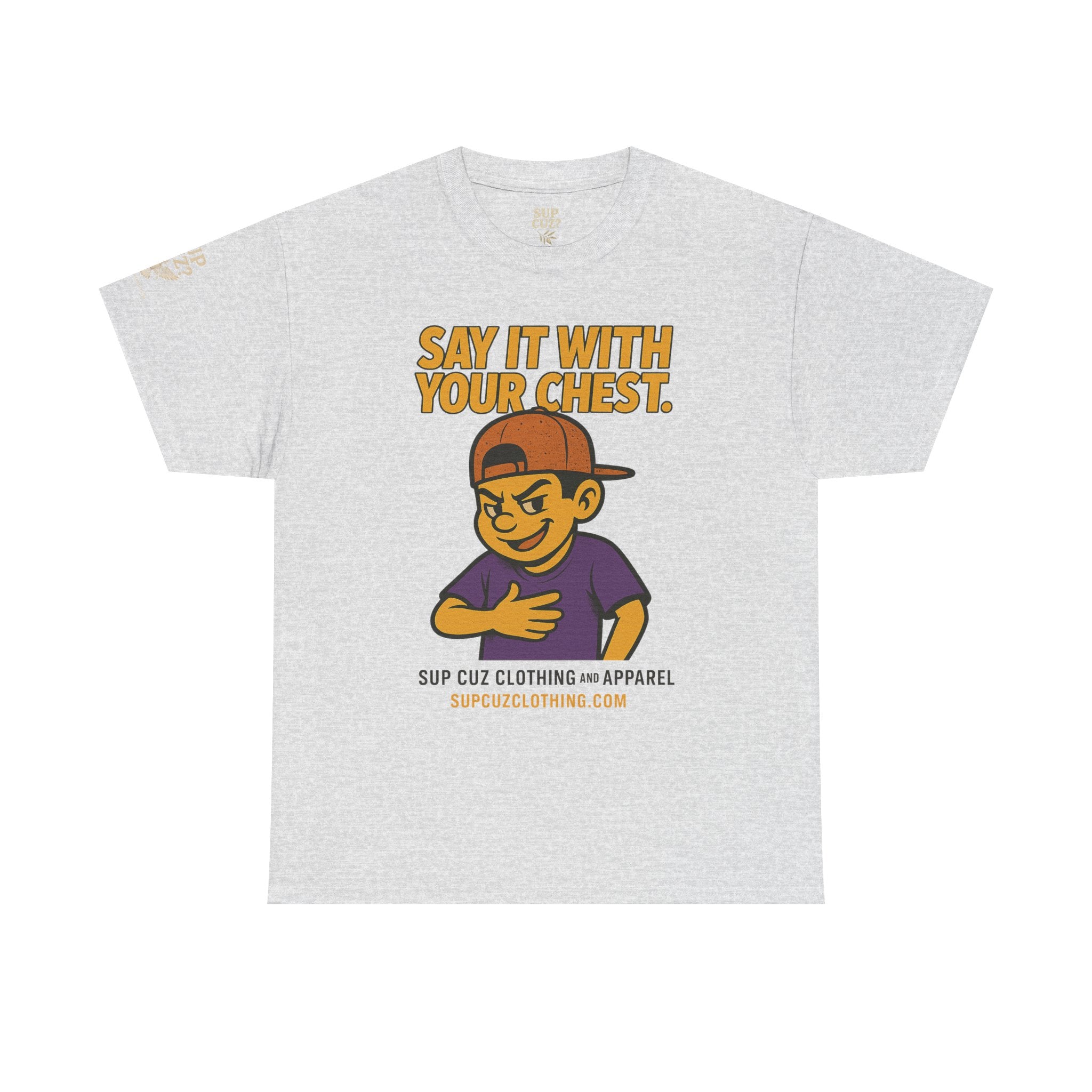 Origins Shirt - Say It With Your Chest! - (No Background) Unisex Heavy Cotton Tee