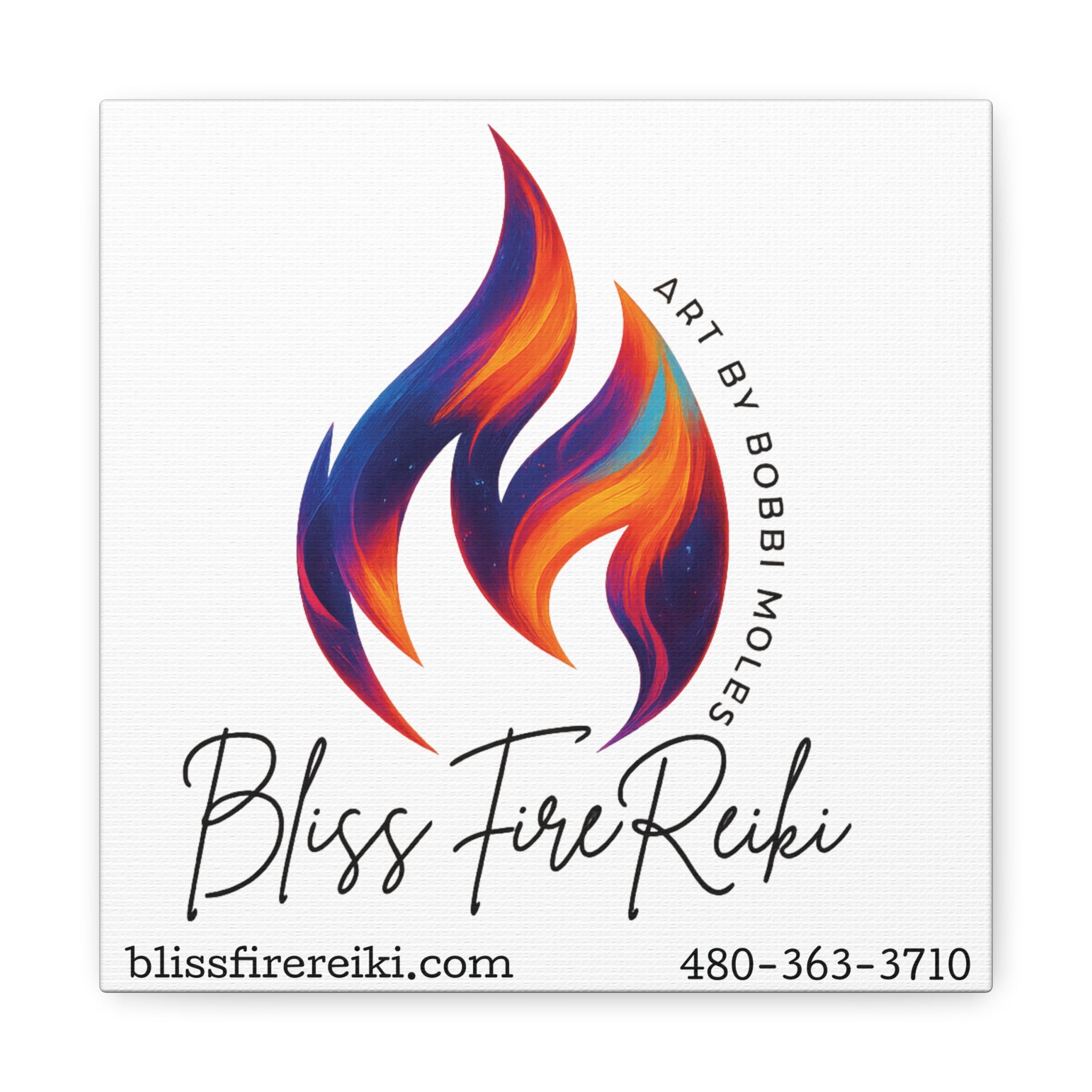 Colorful Flame Canvas Art, Fire Reiki Wall Decor, Meditation Space Decor, Vibrant Spiritual Gift, Home Decor, Unique Artwork