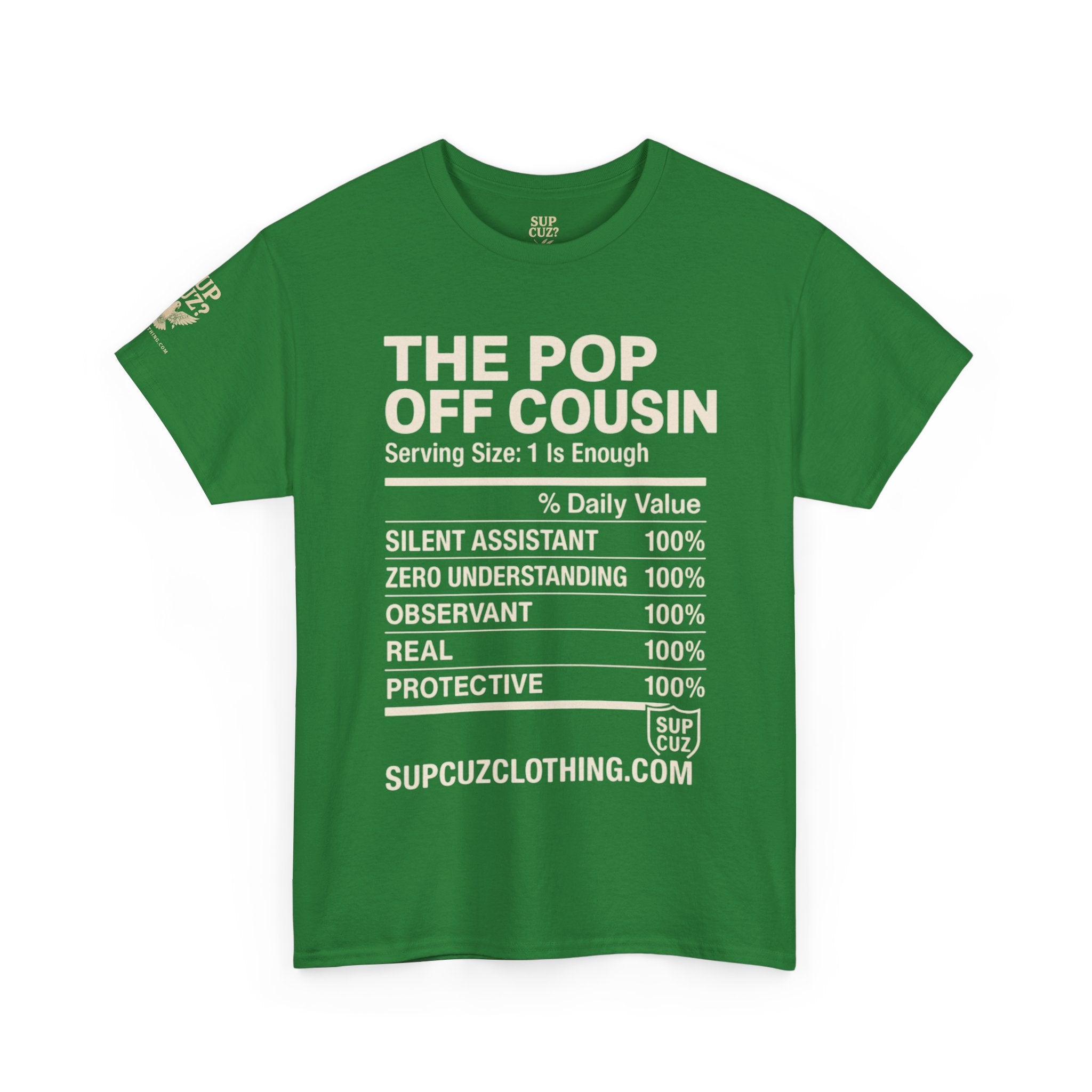 The Pop Off Cousin - Unisex Heavy Cotton Tee (Multiple Colors)