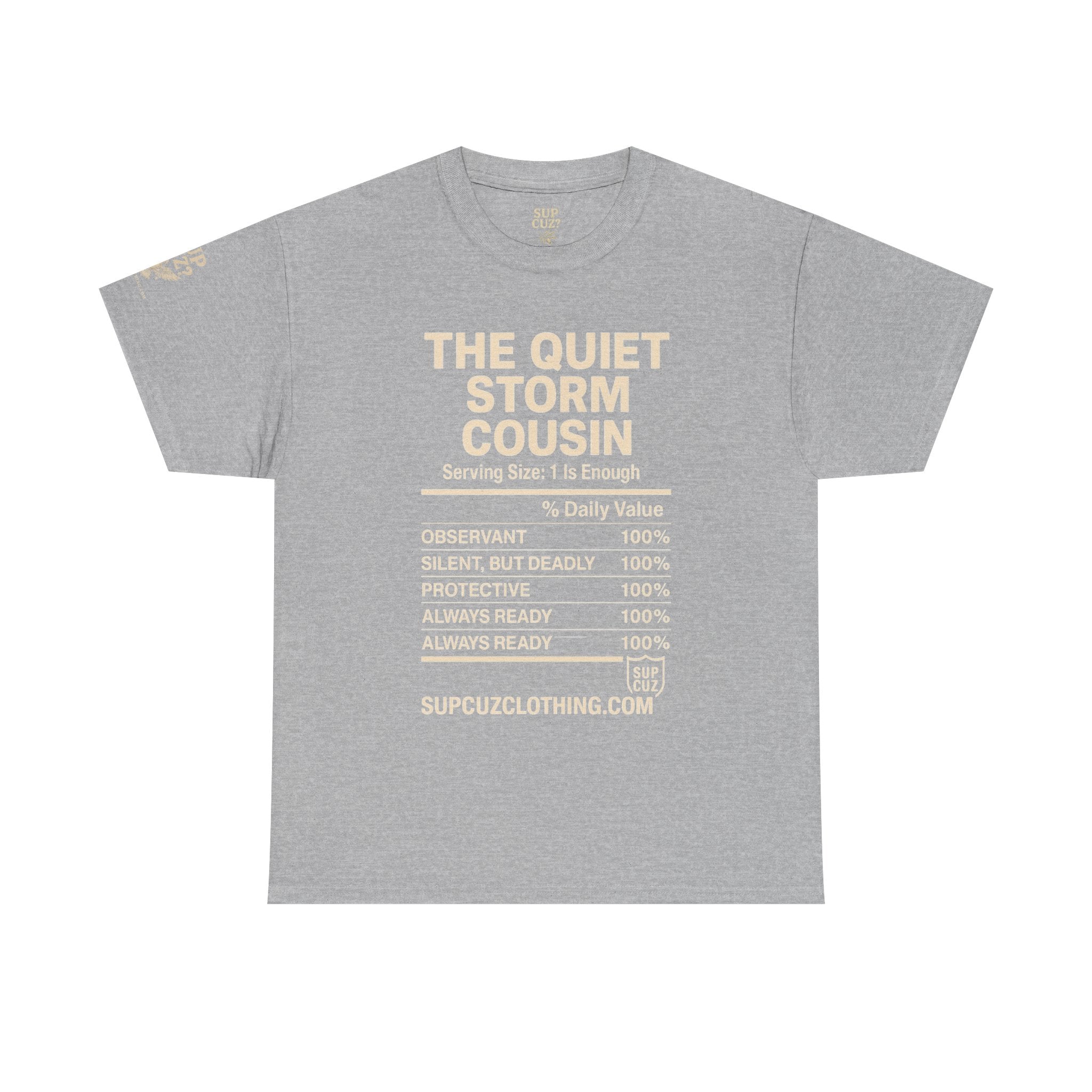 The Quiet Storm Cousin - Unisex Heavy Cotton Tee (Multiple Colors)