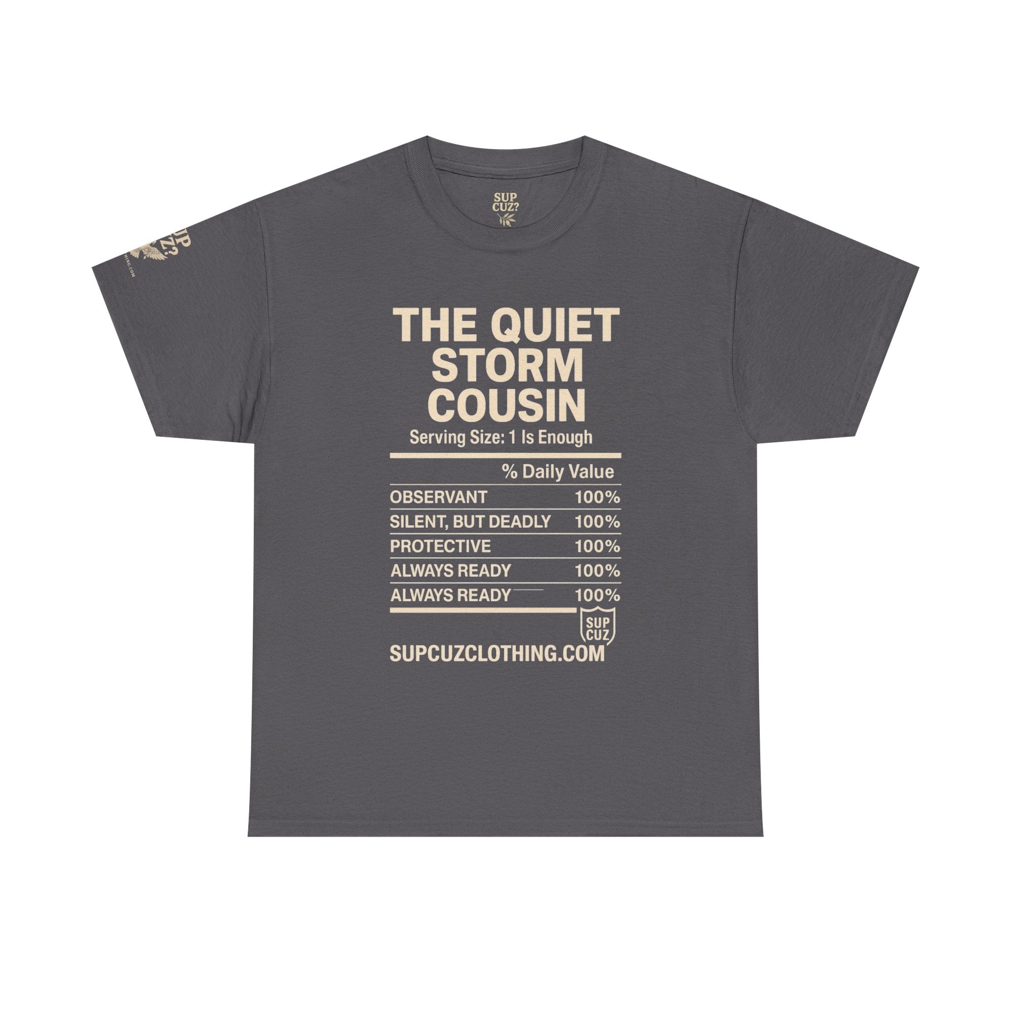 The Quiet Storm Cousin - Unisex Heavy Cotton Tee (Multiple Colors)