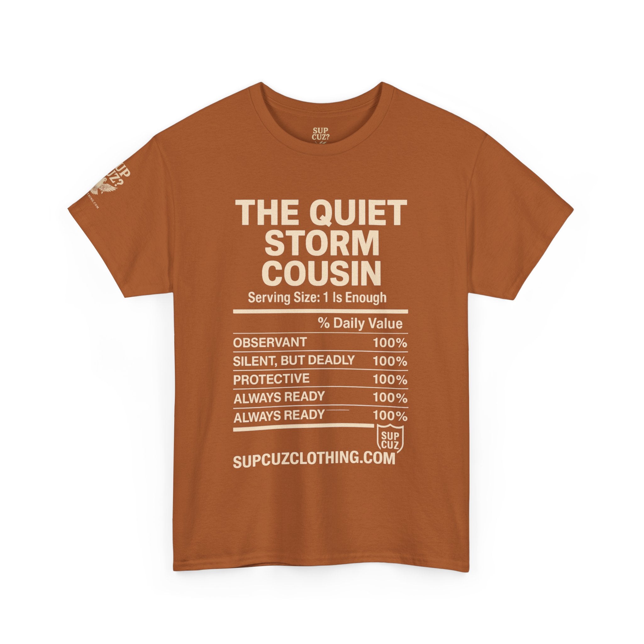 The Quiet Storm Cousin - Unisex Heavy Cotton Tee (Multiple Colors)