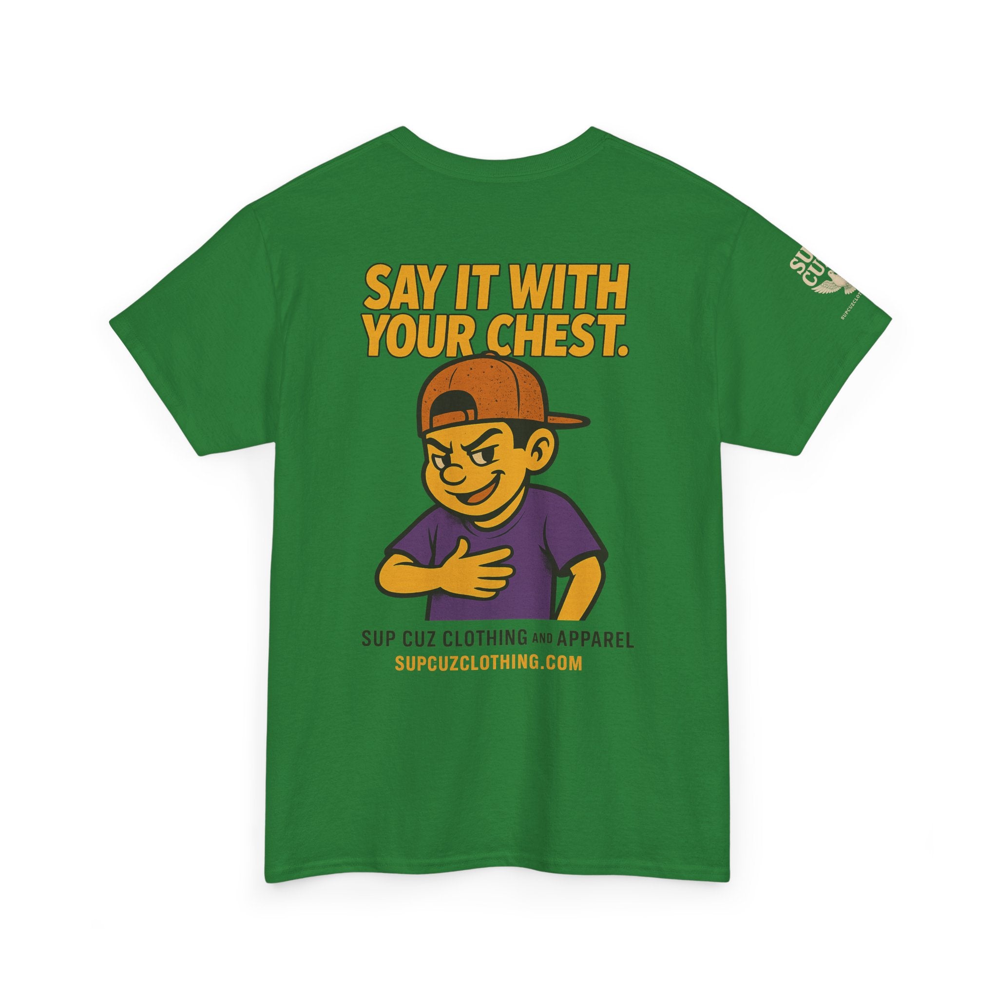 Origins Shirt - Say It With Your Chest! - (No Background) Unisex Heavy Cotton Tee