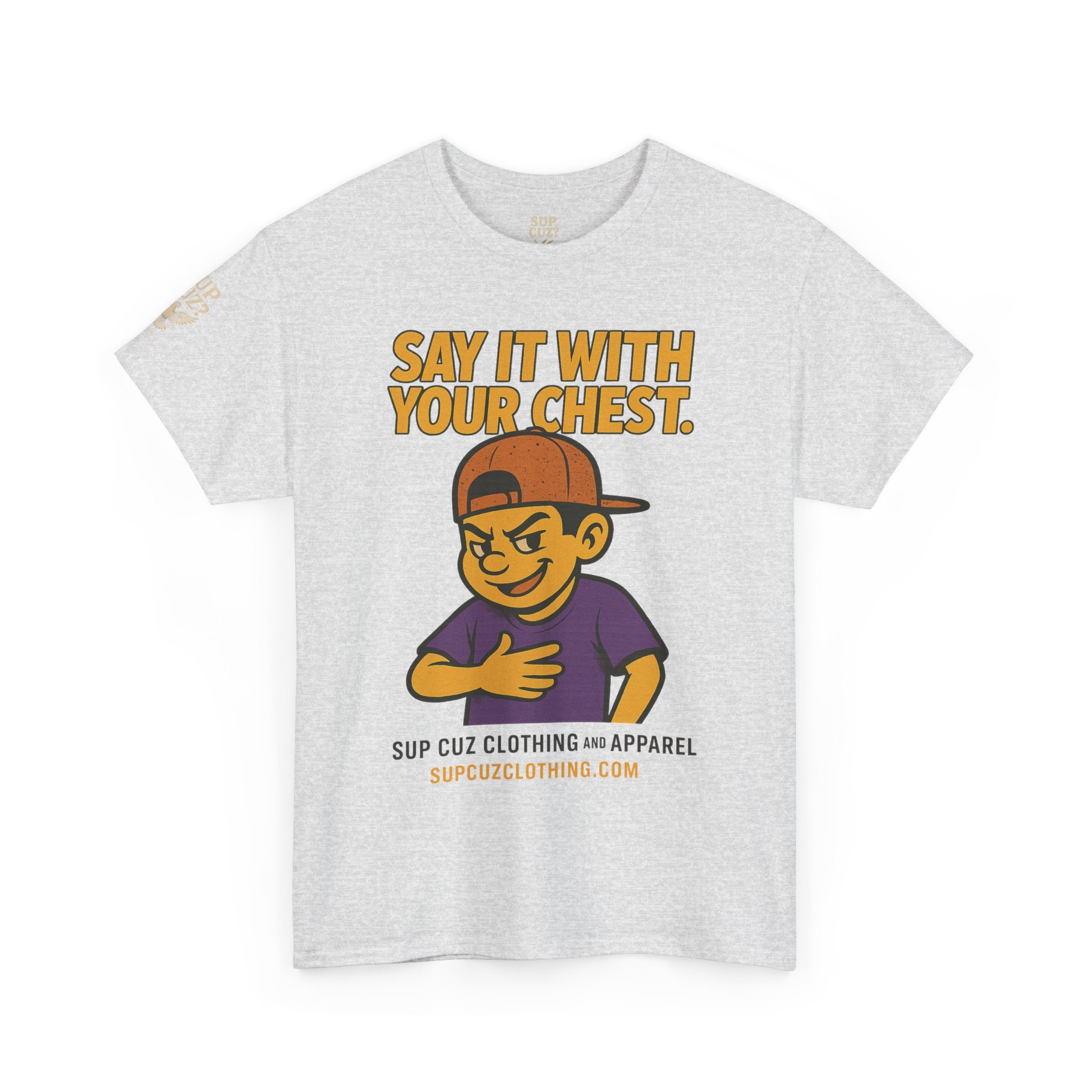 Origins Shirt - Say It With Your Chest! - (No Background) Unisex Heavy Cotton Tee