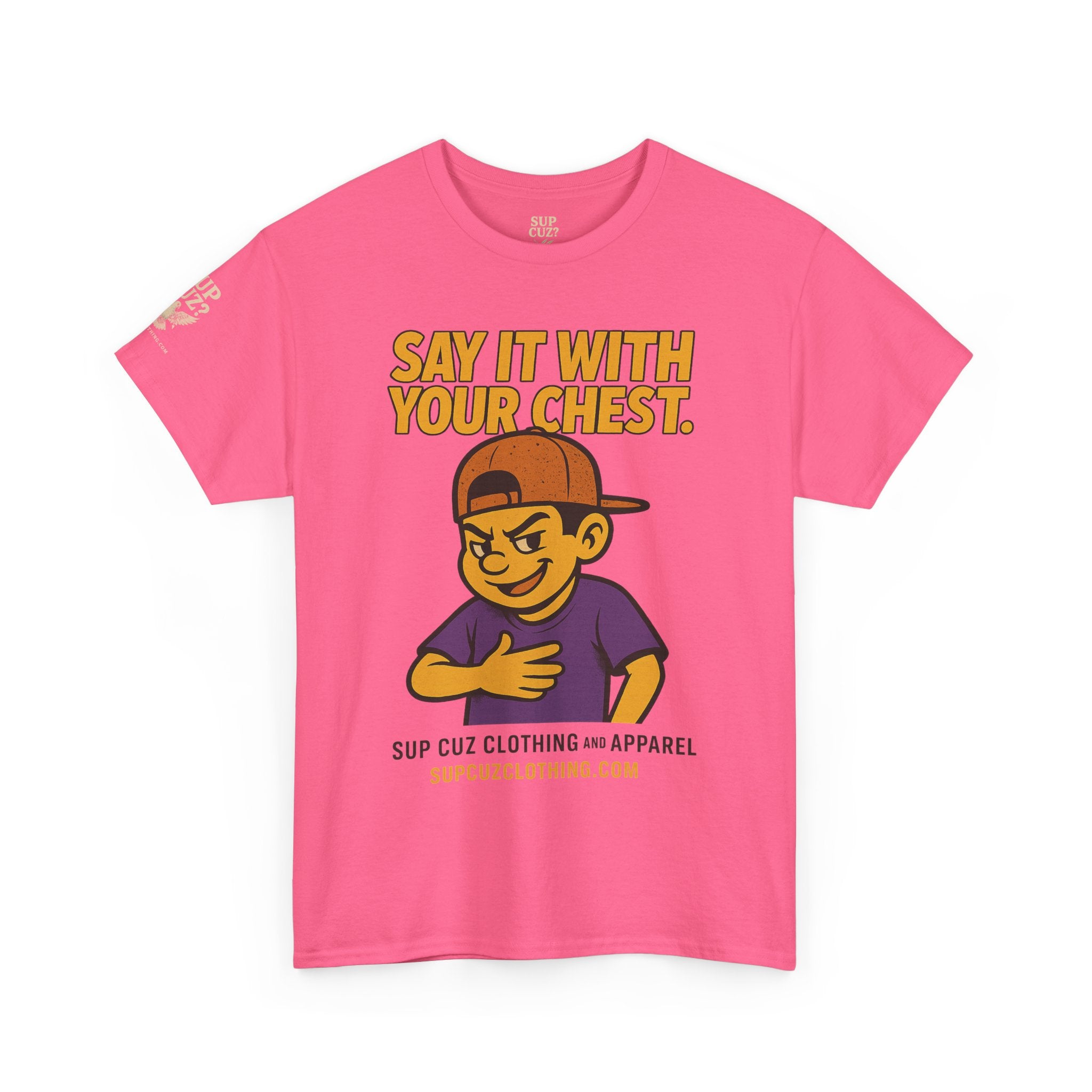 Origins Shirt - Say It With Your Chest! - (No Background) Unisex Heavy Cotton Tee
