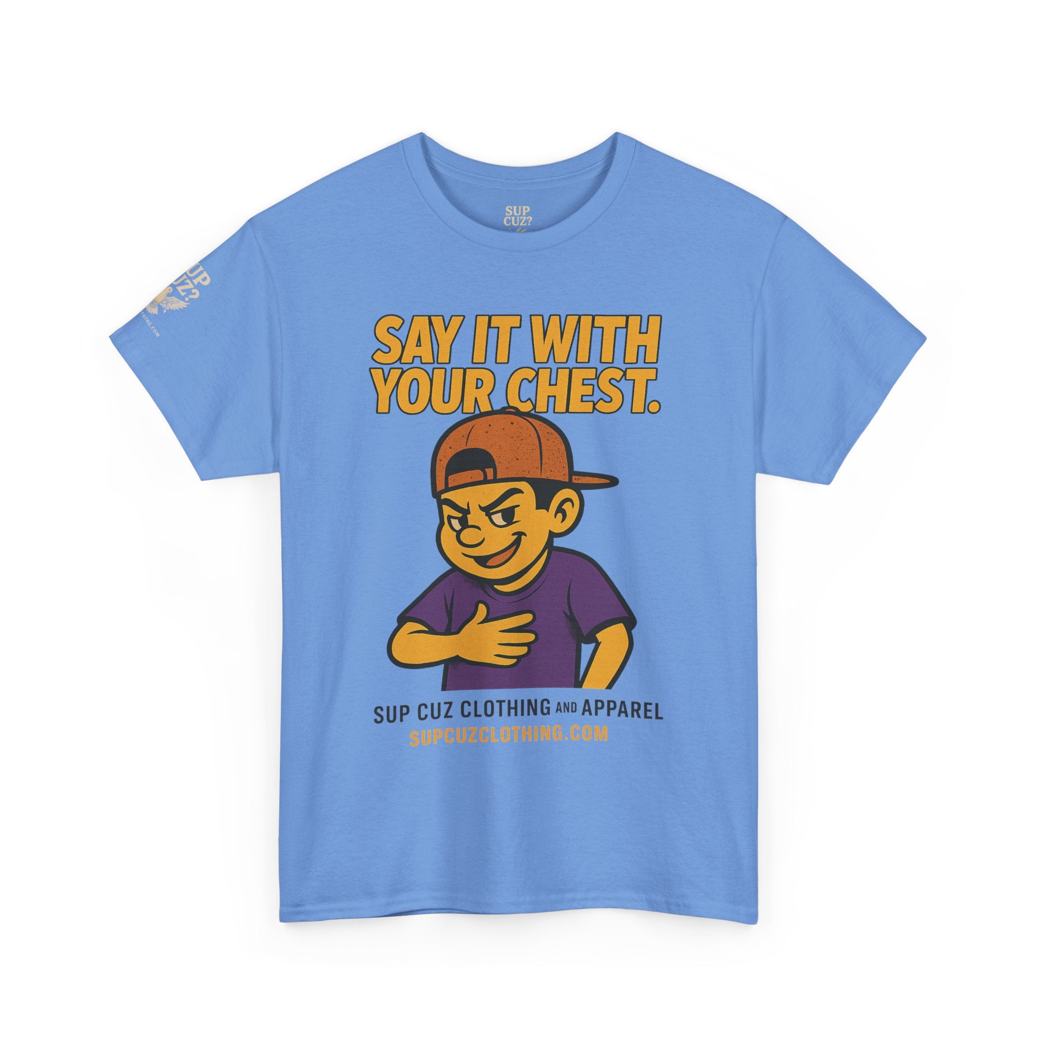 Origins Shirt - Say It With Your Chest! - (No Background) Unisex Heavy Cotton Tee
